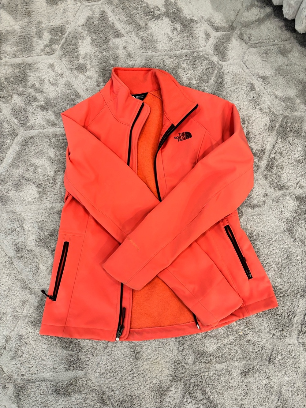 The North Face Women's Coral-Orange Softshell Coat